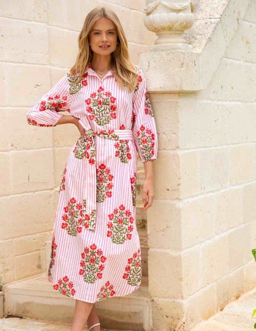 Pink City Prints corfu dress - poppy