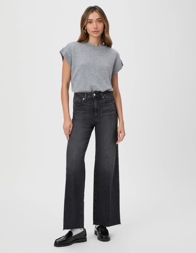 Paige Jeans anessa 31 jeans - viper black distressed