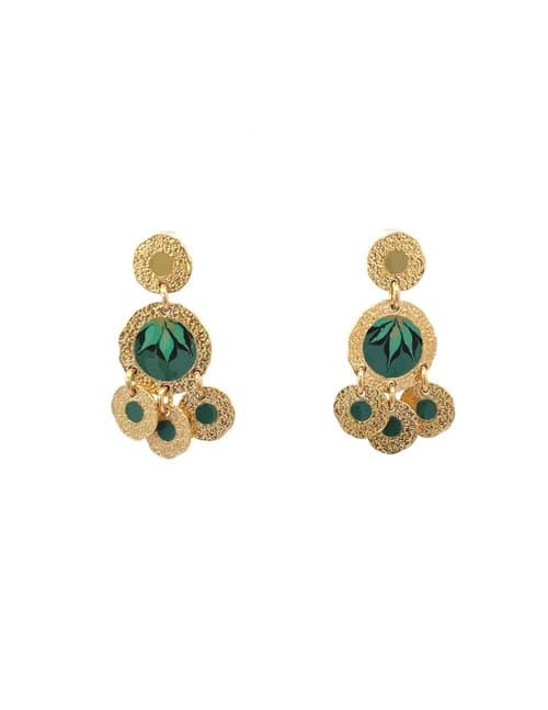 Gas Bijoux illusion earrings - green