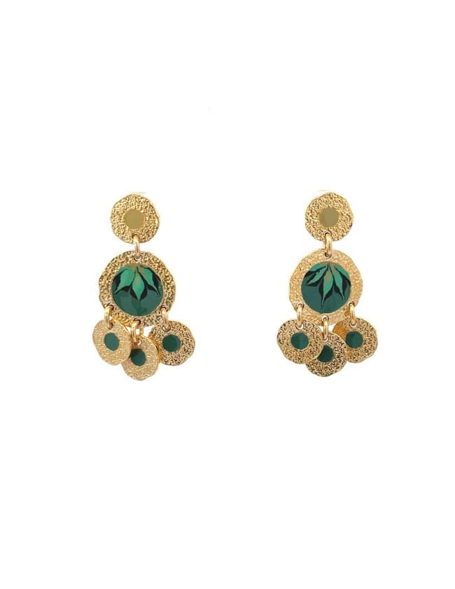 Gas Bijoux illusion earrings - green