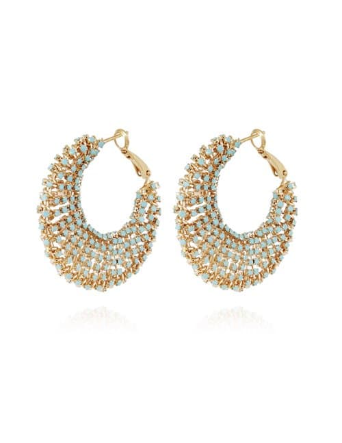 Gas Bijoux izzia hoop earrings - blue