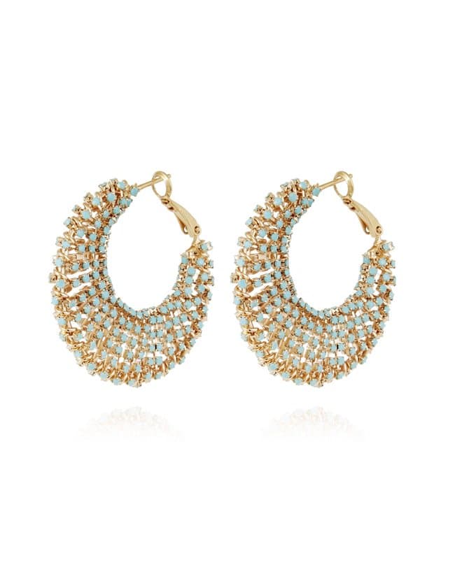 Gas Bijoux izzia hoop earrings - blue