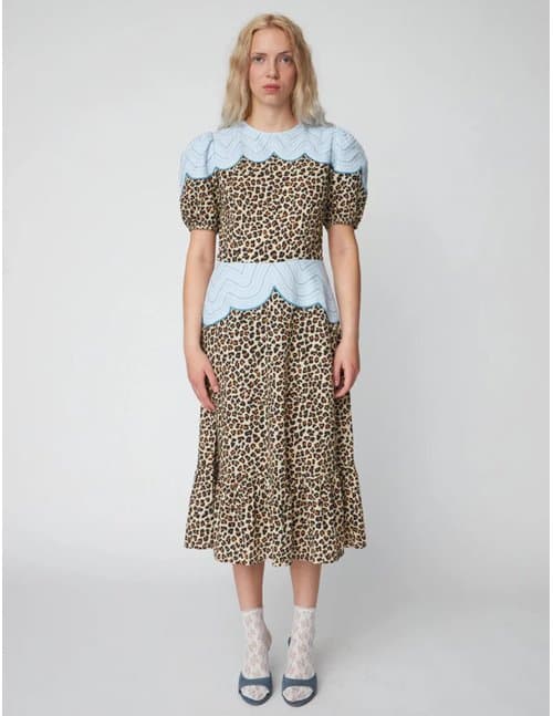 Stella Nova embroidery dress - leopard
