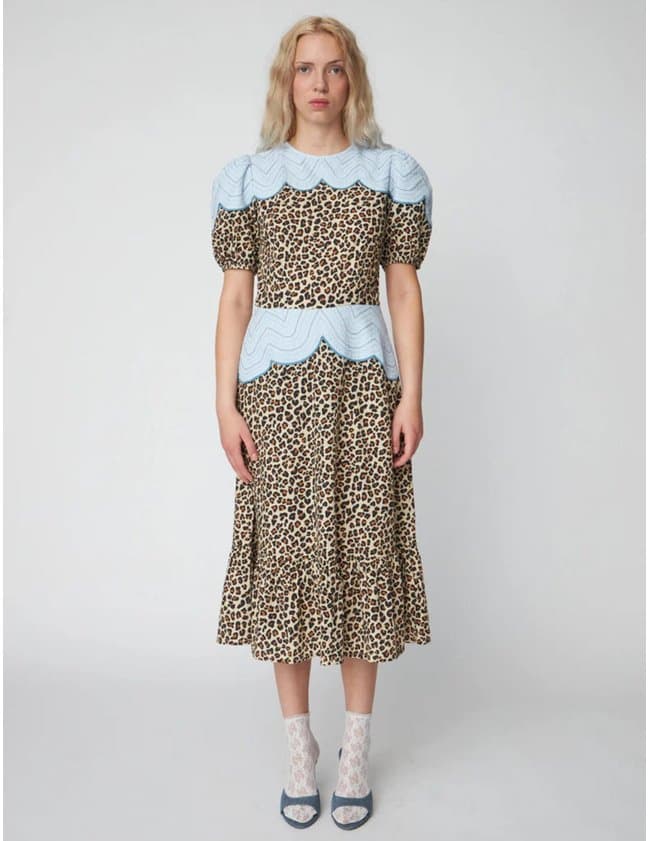Stella Nova embroidery dress - leopard