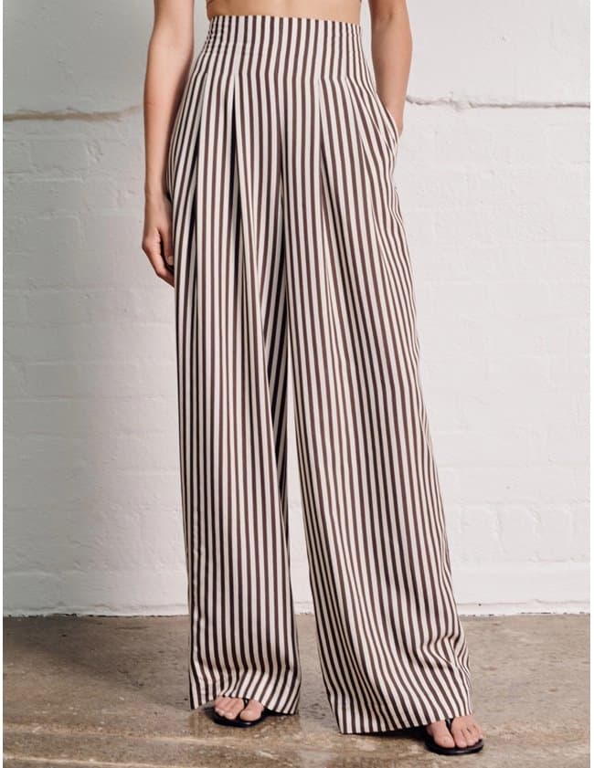 Vivere by Savannah Miller nellie trousers - brown stripe