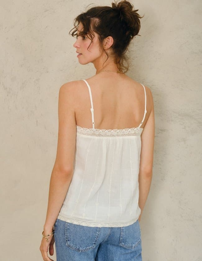 M.A.B.E APPAREL dacy cami - ecru side