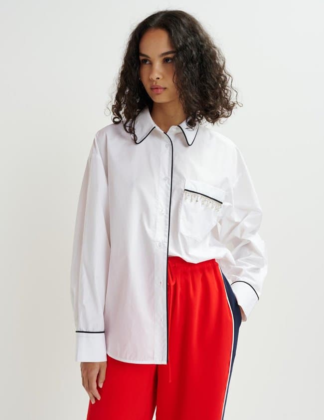 Essentiel Antwerp hawaii shirt - white