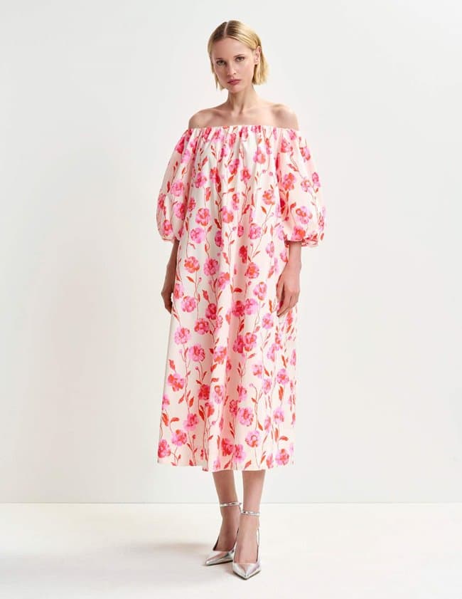 Essentiel Antwerp hamille dress - off - white