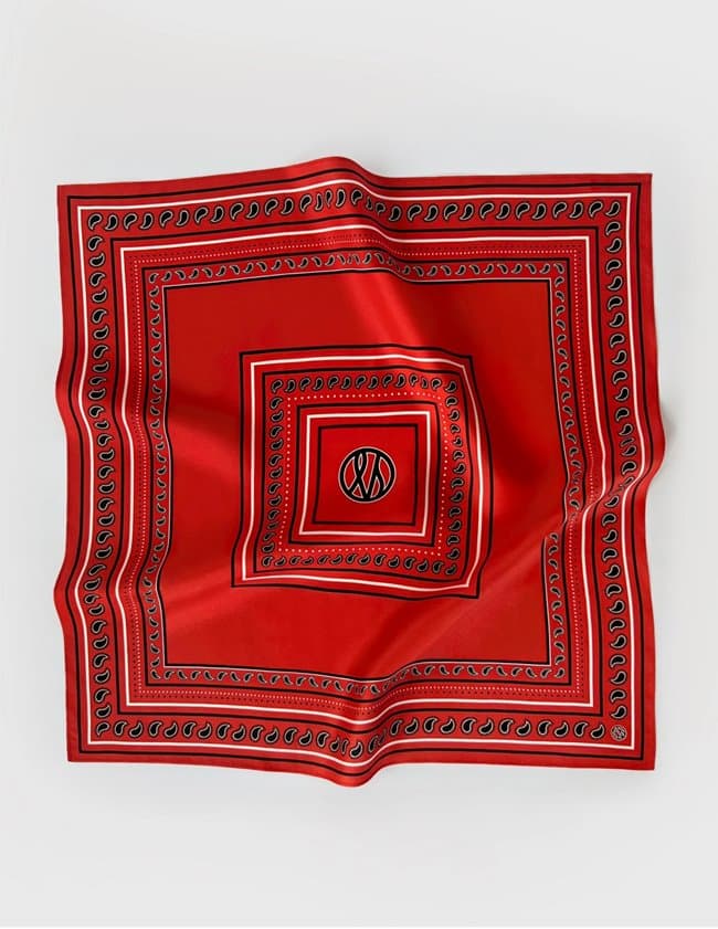 Lescarf paisley scarf - red