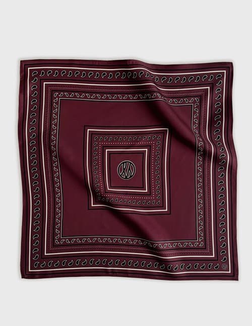 Lescarf paisley scarf - wine
