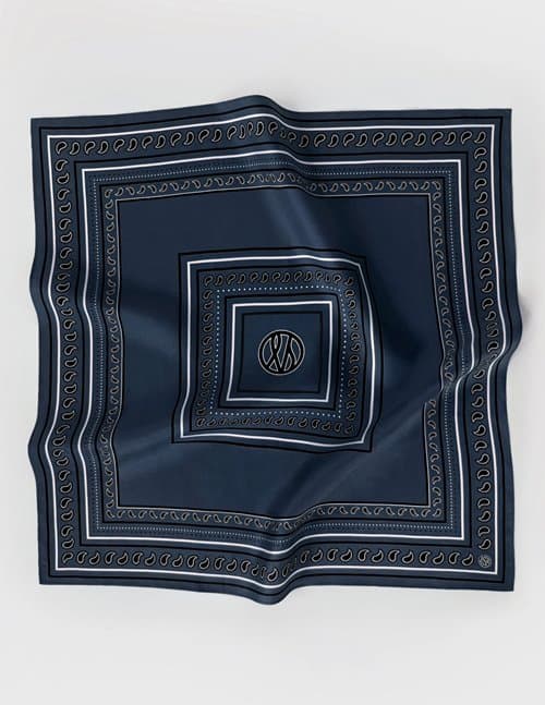 Lescarf paisley scarf - navy
