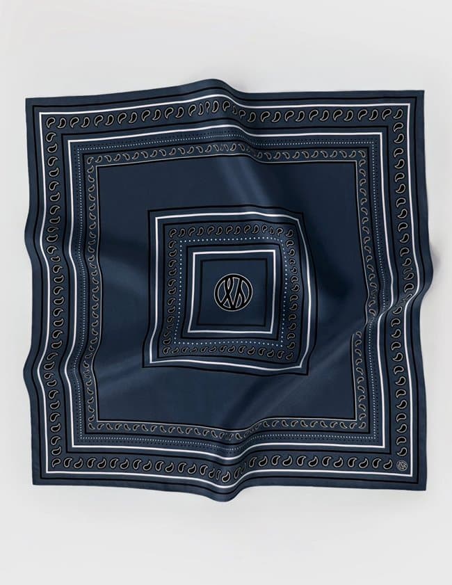Lescarf paisley scarf - navy