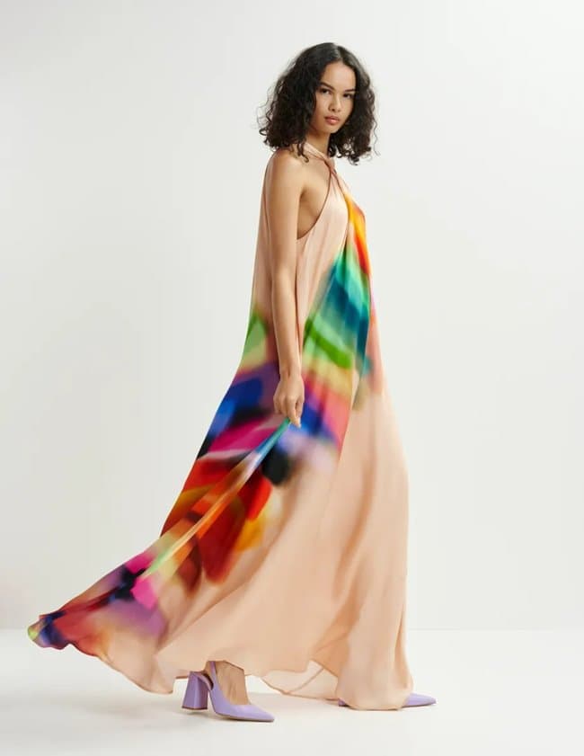 Essentiel Antwerp halinki maxi dress - marzipan