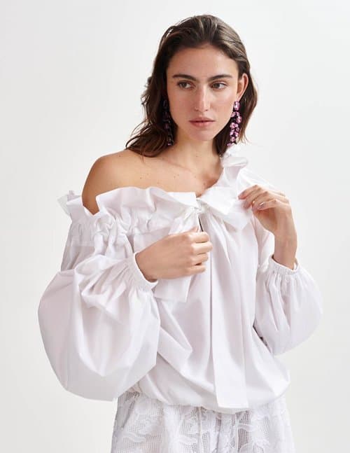 Essentiel Antwerp haquiri top - white