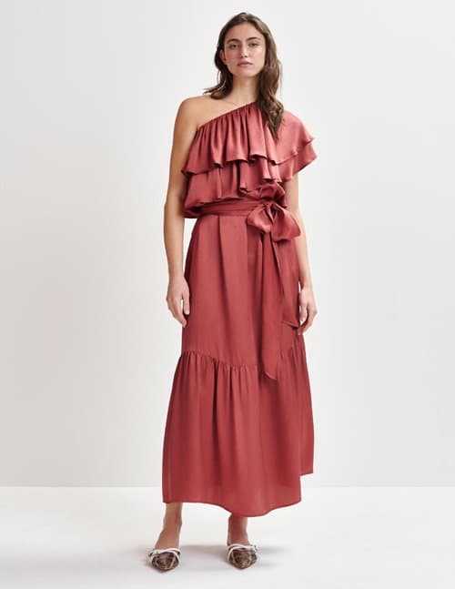 Essentiel Antwerp hoenix dress - rust red