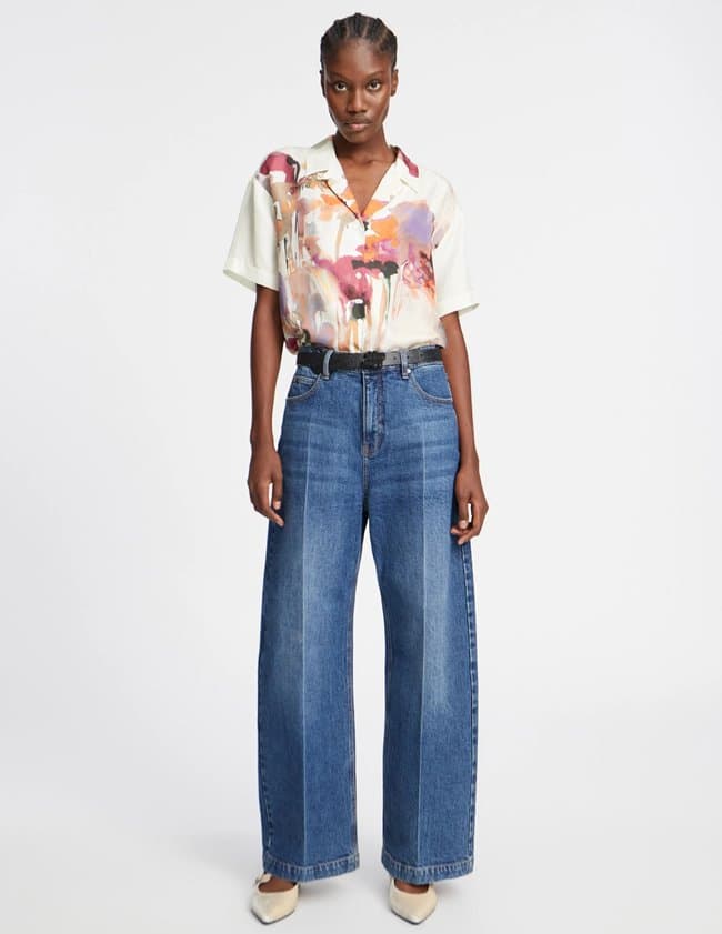 Munthe paine silk shirt - sand back