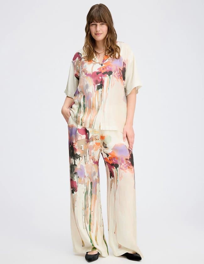 Munthe arum silk trouser - sand side