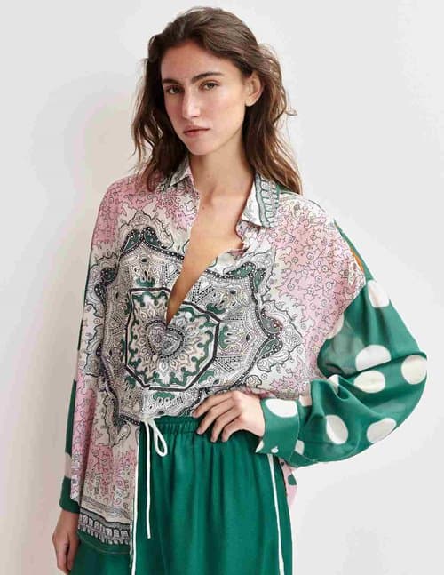 Essentiel Antwerp houisiana shirt - green