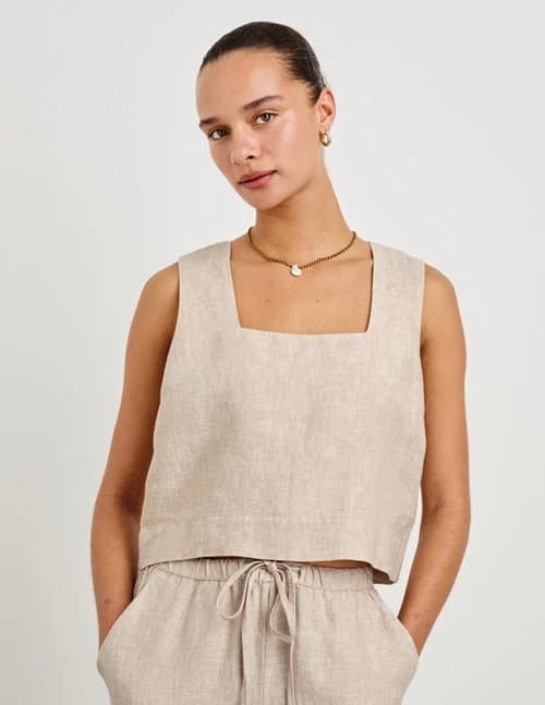 Rails akira top - heathered flax
