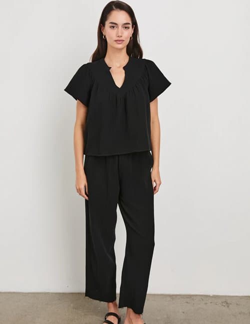 Rails leon crop trousers - black