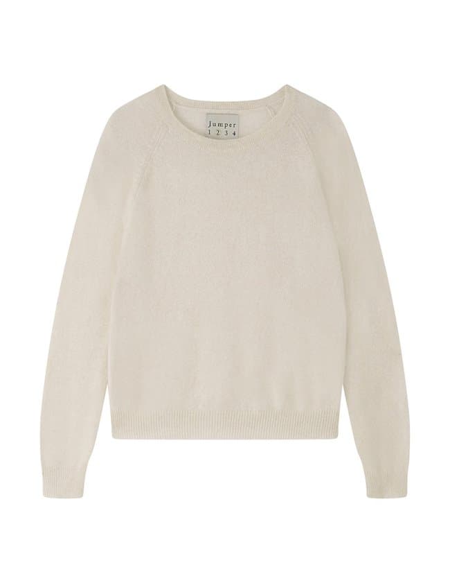 Jumper 1234 crop crew jumper - oatmeal back