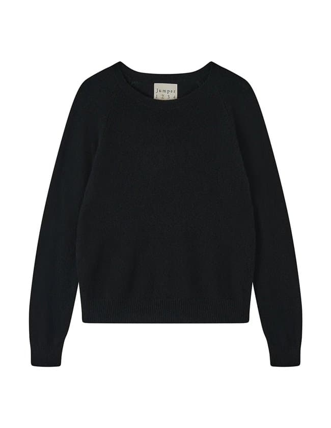 Jumper 1234 crop crew jumper - black back