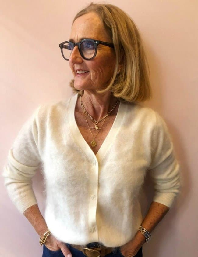 Jumper 1234 popper cardigan - ecru