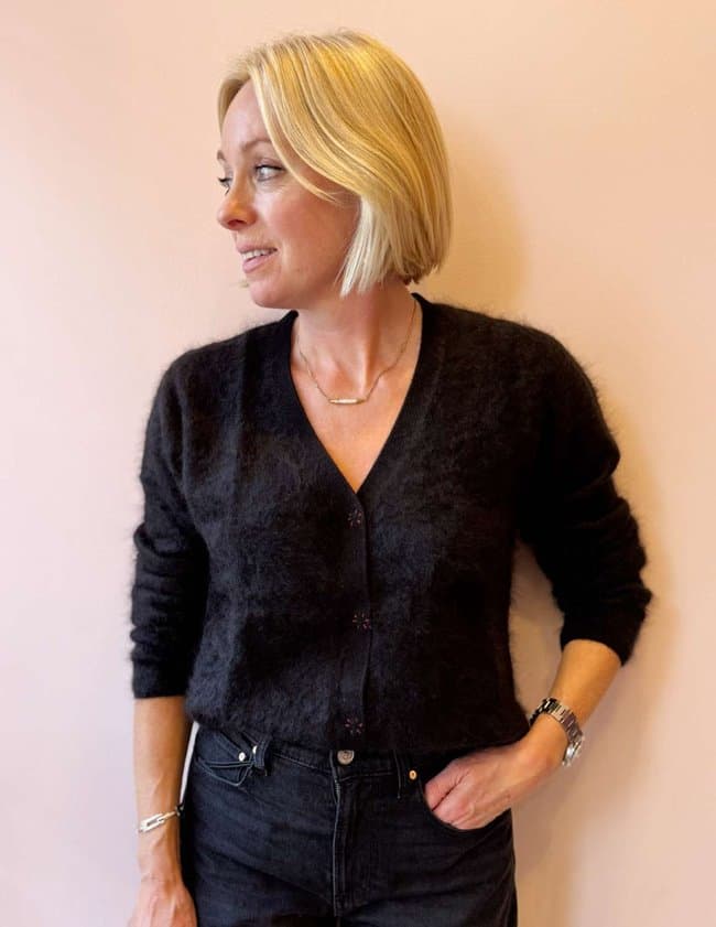 Jumper 1234 popper cardigan - night