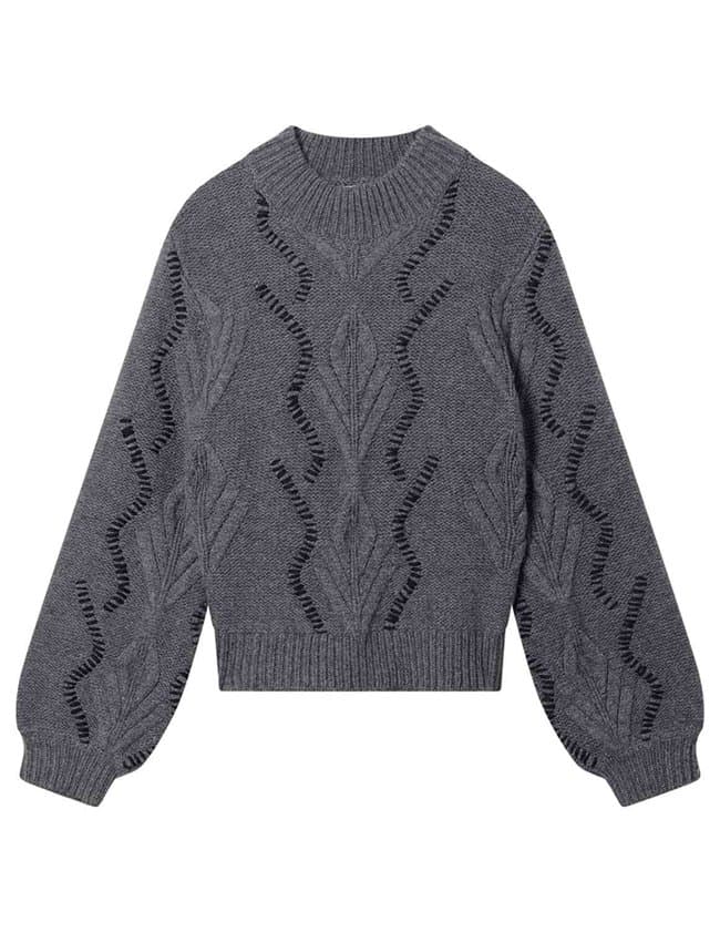 Jumper 1234 cable turtle jumper - grey back