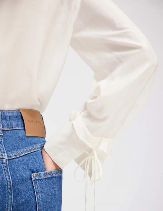 Munthe lesienna top - ivory detail