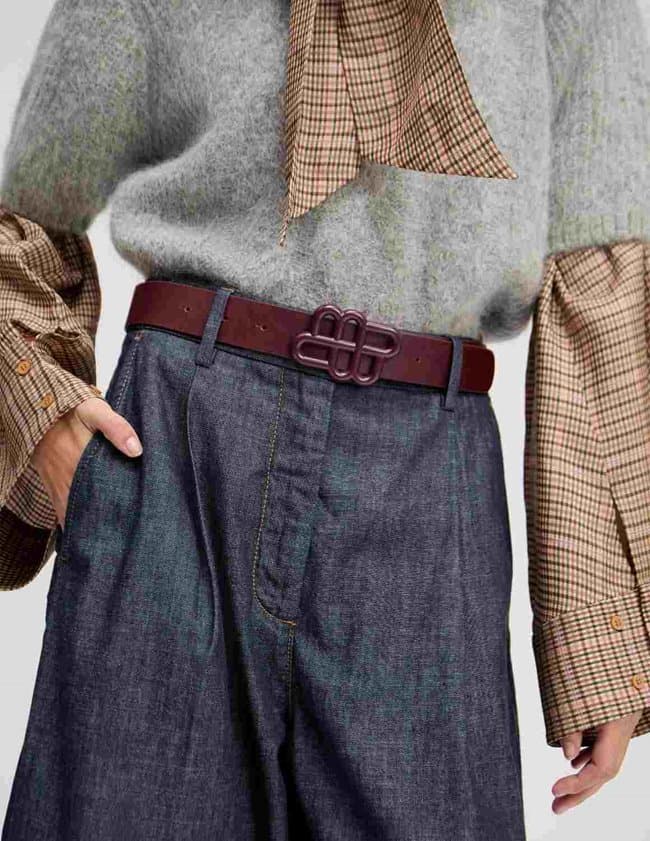 Munthe latter belt - bordeaux back