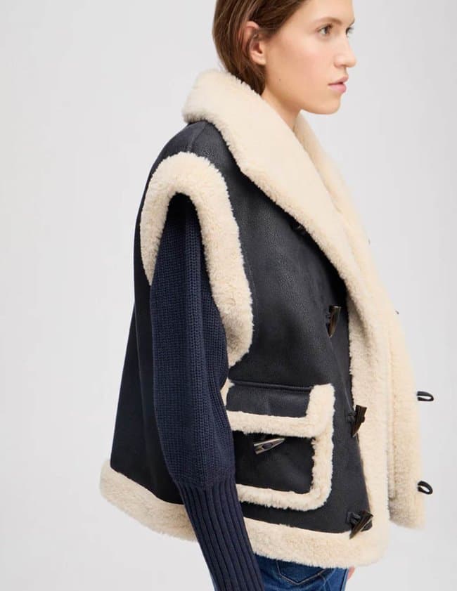 Munthe lurple gilet - black detail