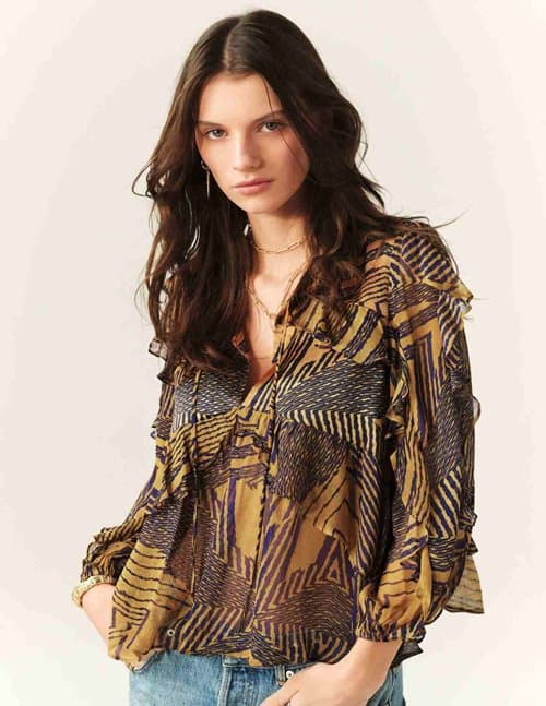 ba&sh angela blouse - ocre