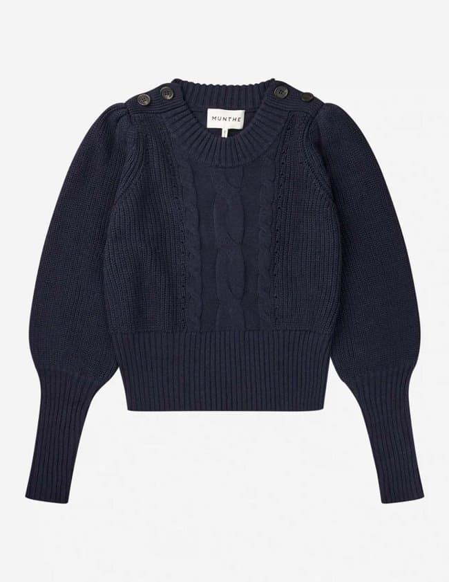 Munthe lysta jumper - navy back