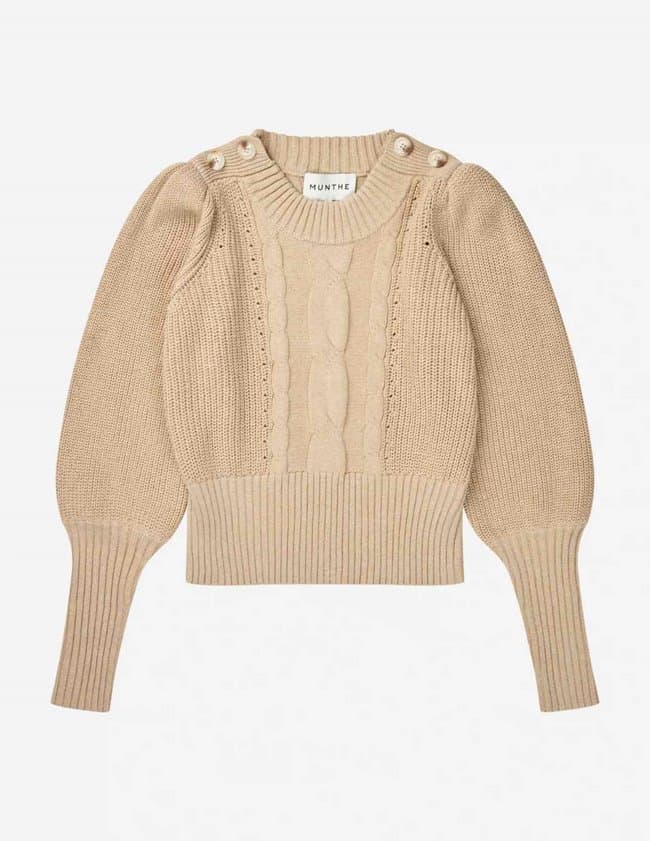 Munthe lysta jumper - sand back