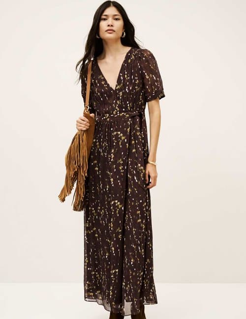 ba&sh kris dress - chocolat