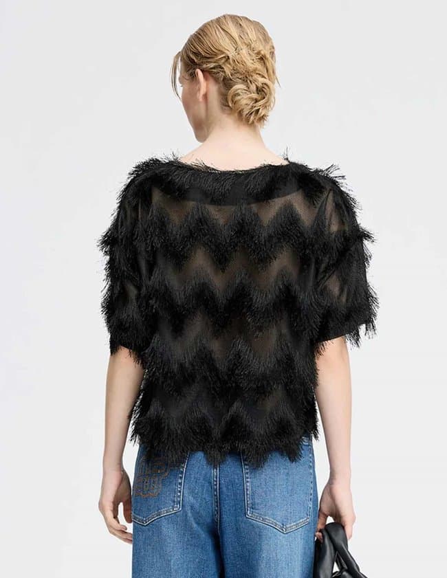 Munthe rossi top - black model