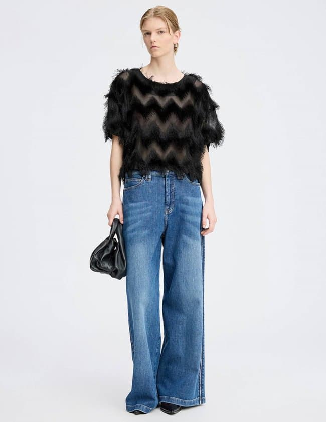 Munthe rossi top - black detail