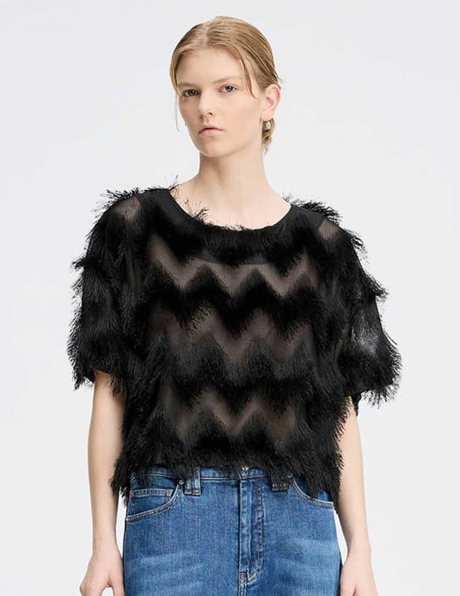 Munthe rossi top - black