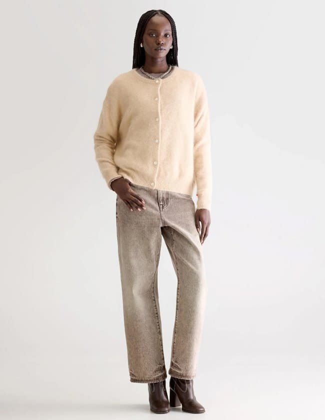 Bellerose dathan cardigan - ivory back