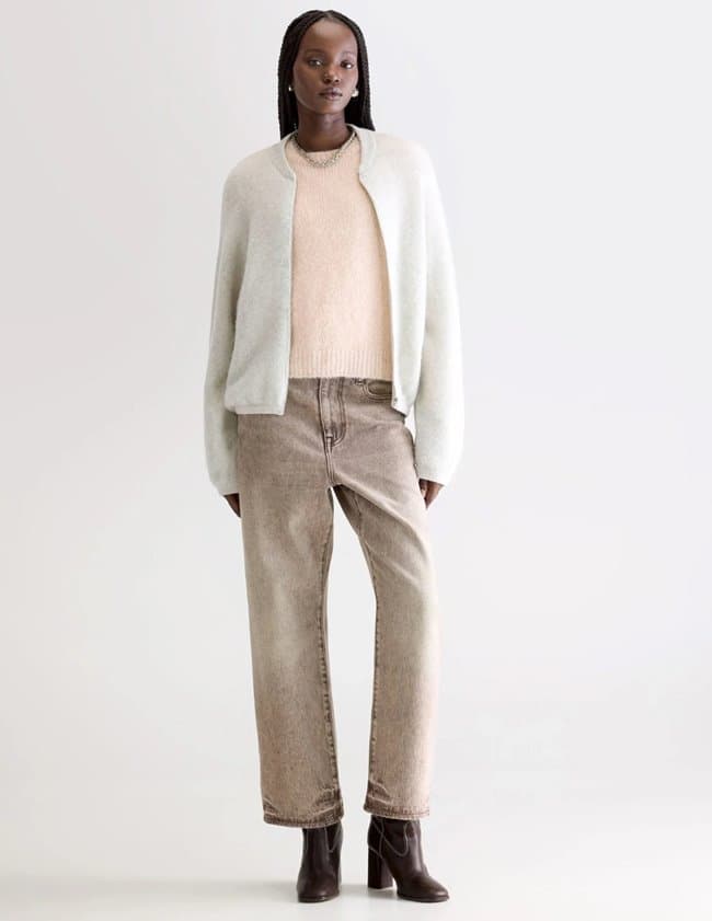 Bellerose asedi cardigan - oyster back
