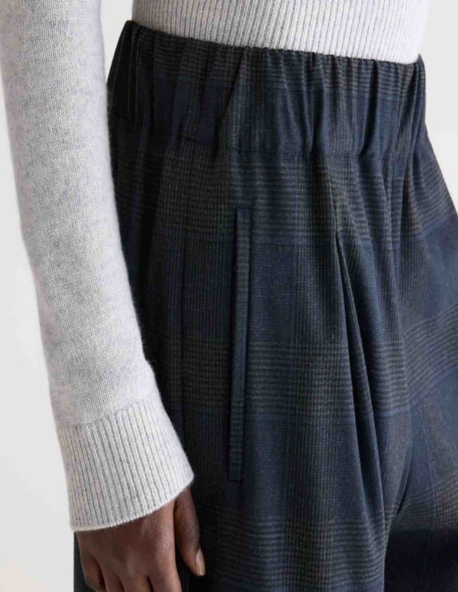 Bellerose vespa trousers - grey check side