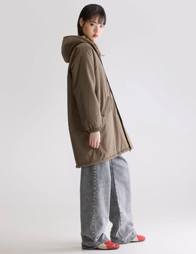 Bellerose laos coat - sage detail