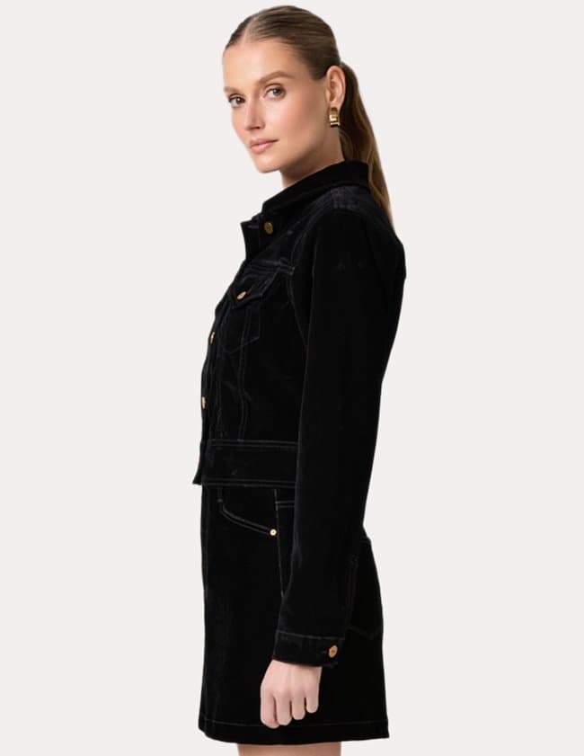 Paige Jeans chantal jacket - onyx detail