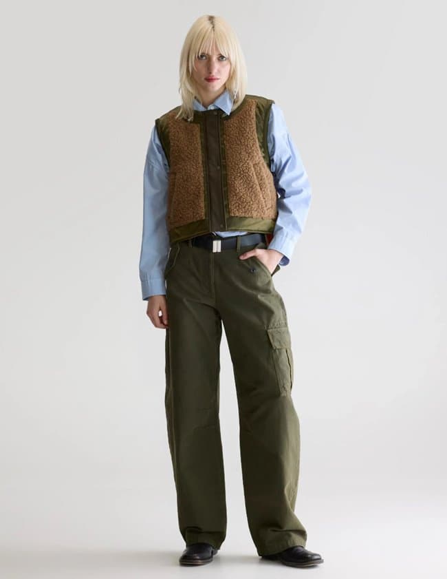 Bellerose jensa gilet - khaki side