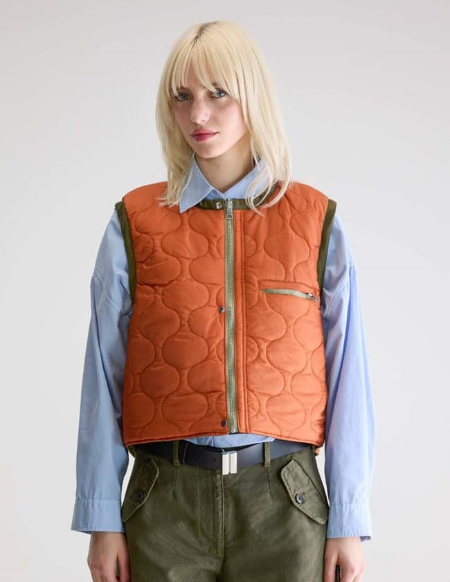 Bellerose jensa gilet - khaki back