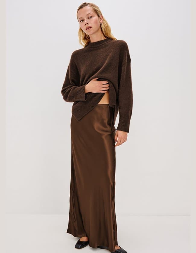 Rails romina skirt - espresso side