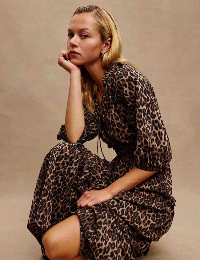 Rails caterine dress - brown animal side