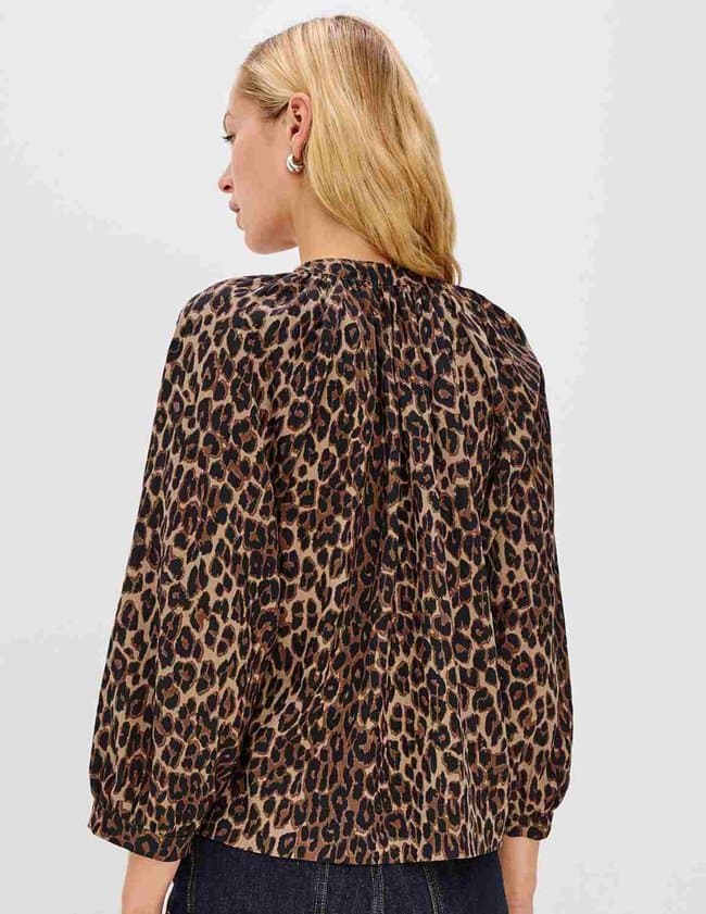 Rails saint blouse - brown animal model