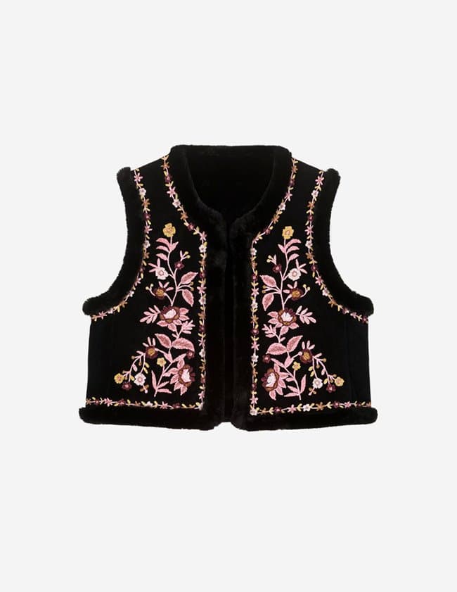 Louise Misha renee gilet - black back